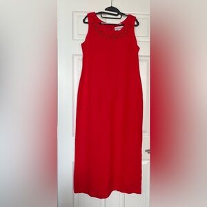 Red Linen Dress
